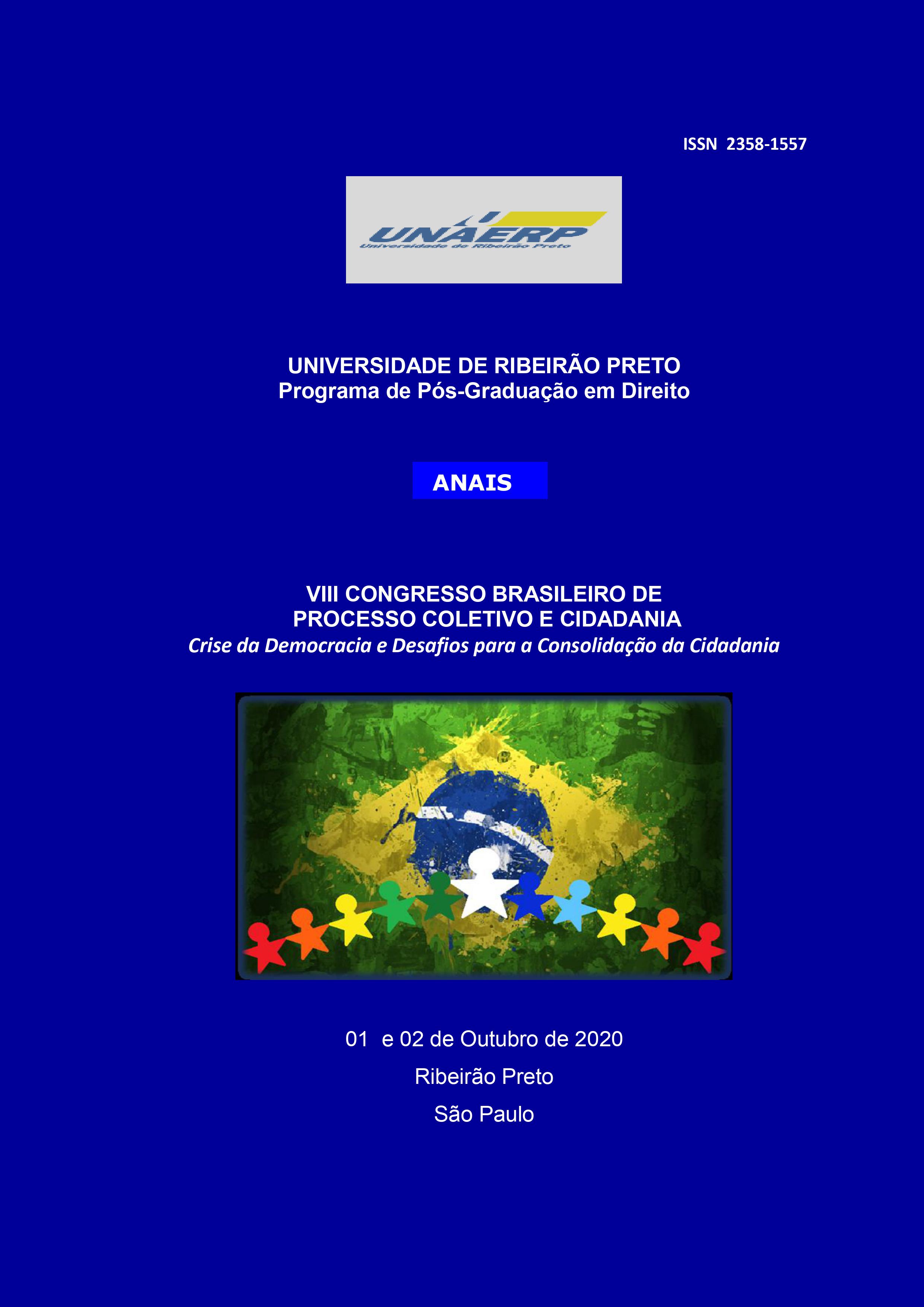 					Visualizar n. 8 (2020): VIII CONGRESSO BRASILEIRO DE PROCESSO COLETIVO E CIDADANIA
				